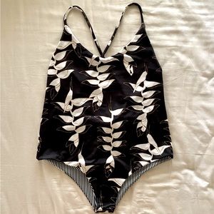 Lotus Swimwear Hawaii one piece swimsuit Heliconia print